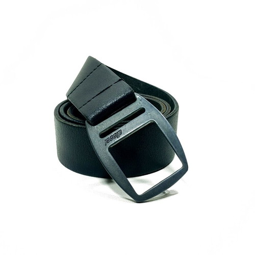 Diesel Doublerix leather belt, black, size 90