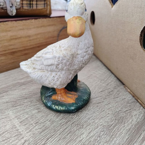 Ceramic decorative duck figurine like new, 13 cm tall