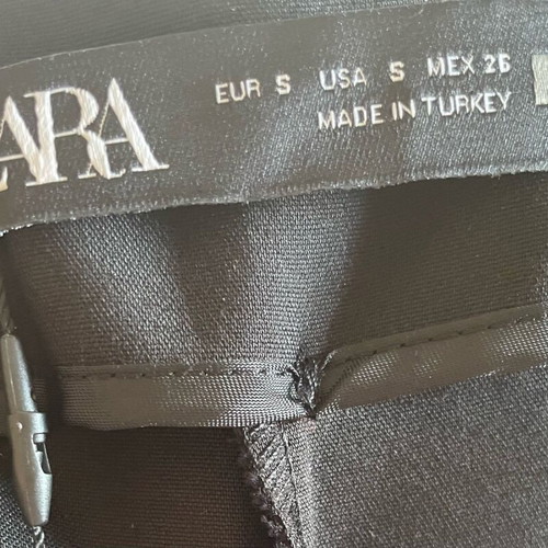 Zara black women's pants with belt new