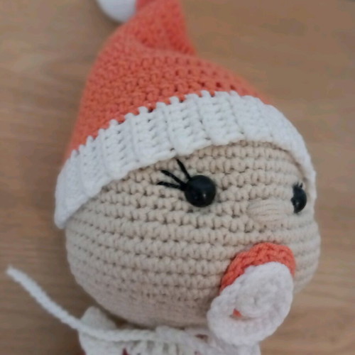 Baby amigurumi doll handmade new, 28 cm