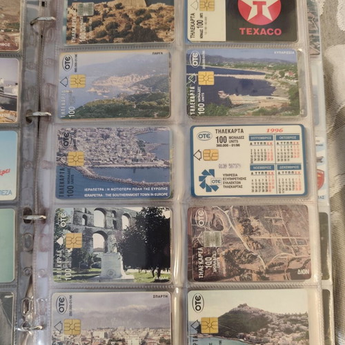 Ote phone card collection used, 445 cards in album