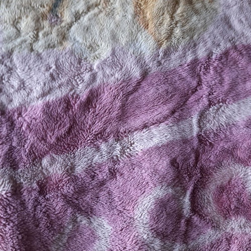 Double blanket used, warm, pink shades