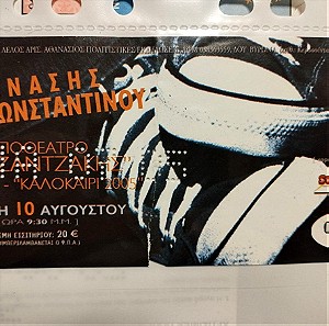 Εισιτήρια από συναυλίες του Θανάση Παπακωνσταντίνου