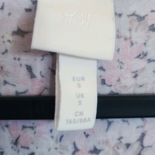Floral long dress H&M like new, pink viscose