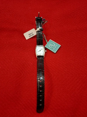 Ecan women's steel wristwatch new, battery operated, black and silver