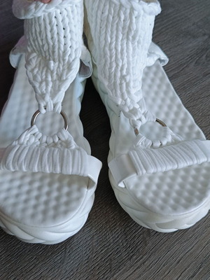 Knitted sandals with thick sole size 39 new white