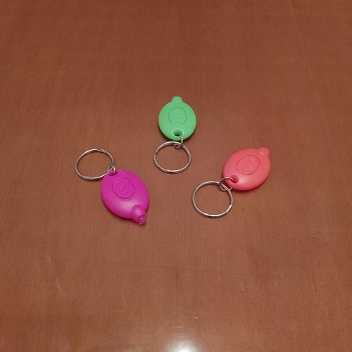 Keychain flashlights new in 3 colors pink, green, orange