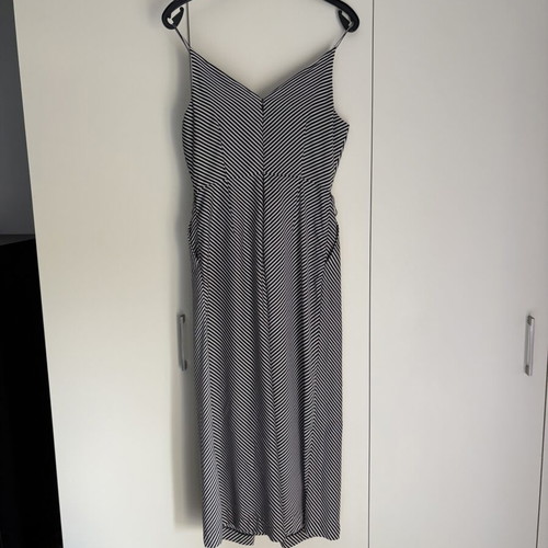 H&M jumpsuit with black and white stripes