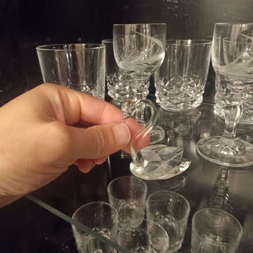 Decorative miniatures and crystals like new, set of 5+12