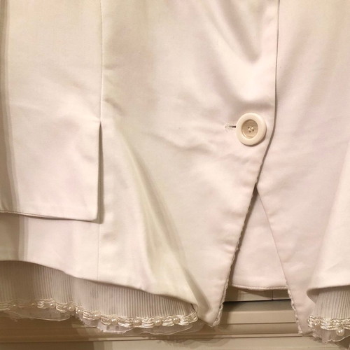 Jupe white jacket with lace inside L