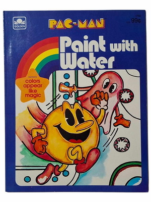 Винтидж Golden Pac-Man книга за рисуване с водни бои нова колекционерска