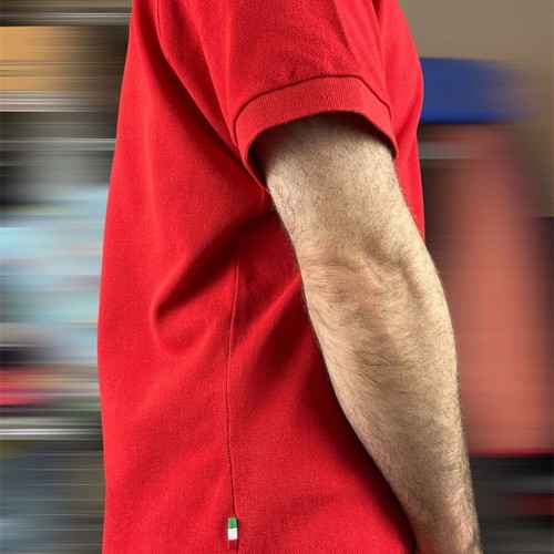 Ducati Polo shirt used, men's large red short sleeve