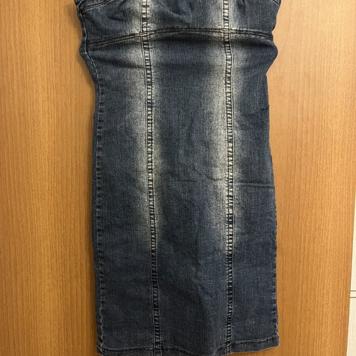 Jennyfer strapless denim dress size S like new, midi