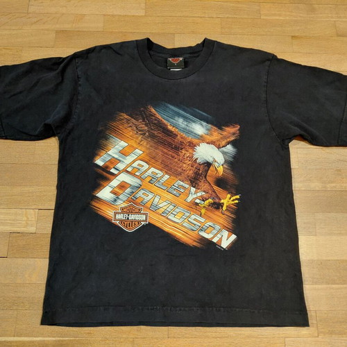 Harley Davidson Vintage Shirt Motorcycle Eagle used, size L