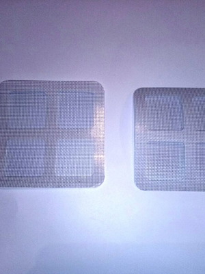 Adhesive drain screen 10×10 cm set of 2 new