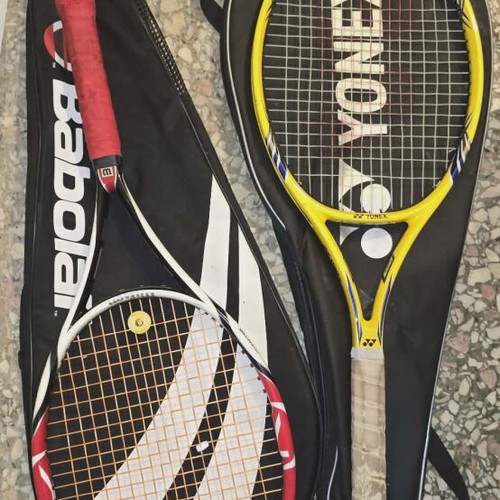 Tennis rackets like new with Babolat and Yonex cases