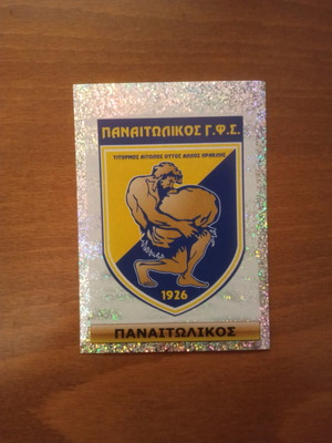 Αυτοκόλλητο Panini Superleague Ελλάδα 2012 καινούργιο, μεταλλιζέ Νο273 Παναιτωλικός