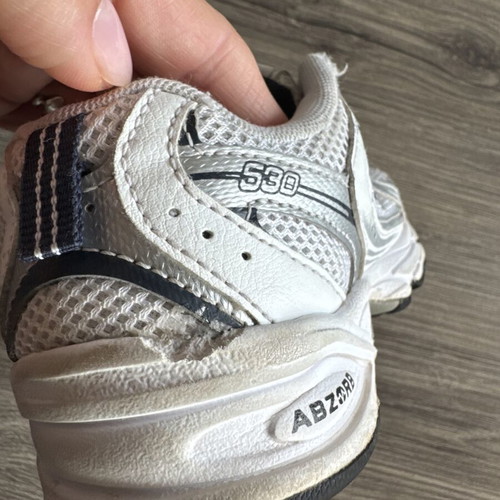 New Balance 530 Athletic Shoes used, size 31, white