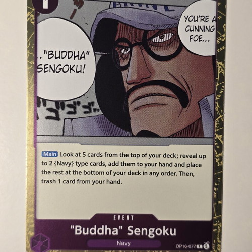 Buddha Sengoku One Piece Card Game OP16-077 Rare like new