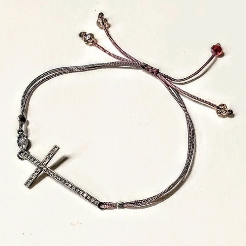Bracelet with cross and eye used, thin