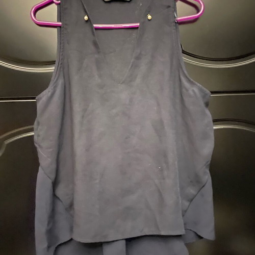 Zara blouse used with pearls, blue, size L