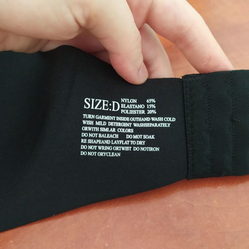 Strapless bra new, black without straps