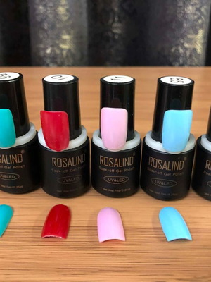 Σετ 5 τεμαχίων ημιμόνιμο βερνίκι ROSALIND καινούργιο, 7 ml