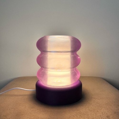 Purple lamp with USB cable made to order