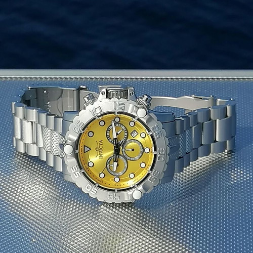 Invicta Subaqua Swiss chronograph new, yellow and silver