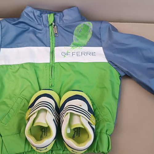 Baby set GF Ferré jacket and Mayoral shoes like new