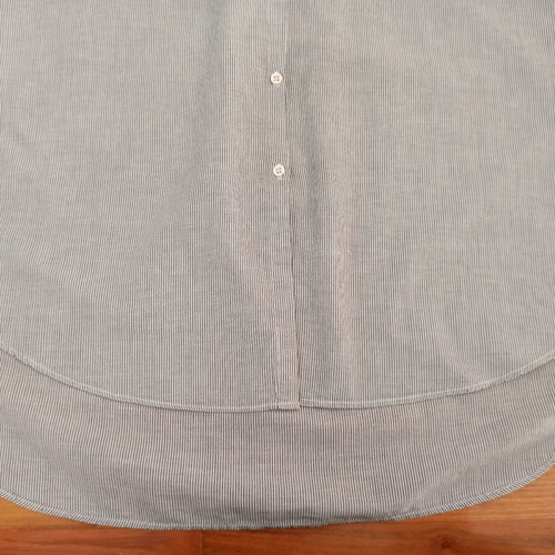Philosophy shirt medium striped gray white used with small stain