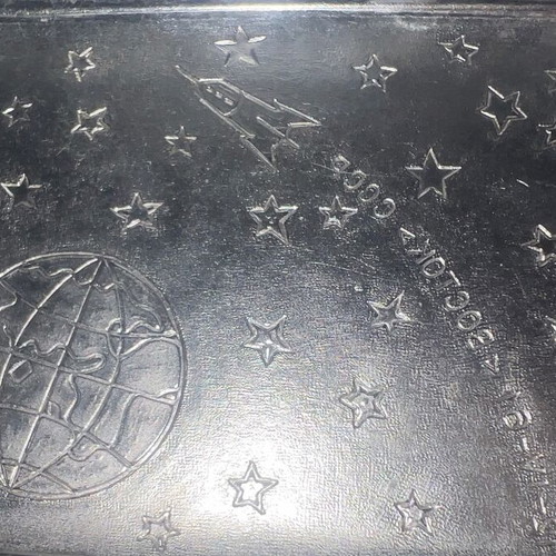 CCCP Space Tobacco Case 1961 Used, Vostok Launch Enamel
