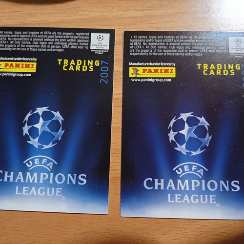Panini Champions League 2006-2007 Checklist Cards 191 & 192 Like New