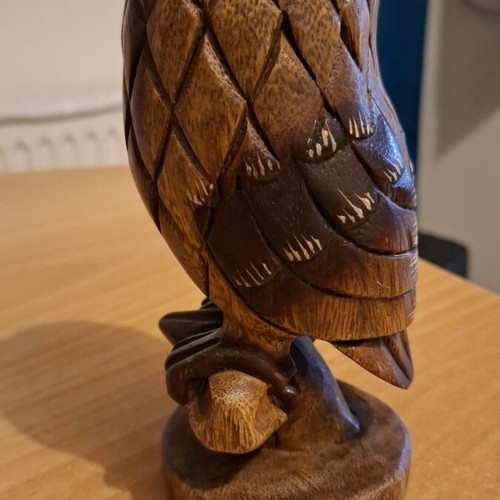 Wooden carved owl new decorative for indoor use