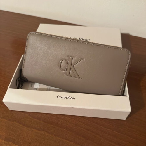 Calvin Klein leather women's wallet new beige