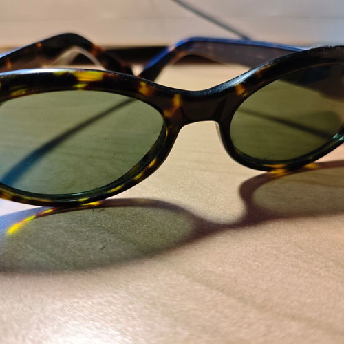 Vintage Symbol sunglasses tortoise shell frame with green lenses used