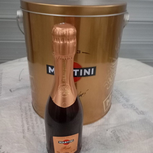 Martini Rosé Champagne Cooler Set with 5 Miniature Bottles 5x200ml New