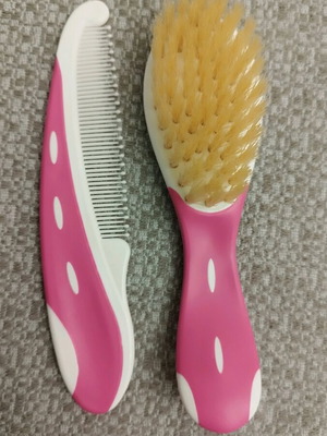 Baby brush and comb Nuk like new, natural bristles