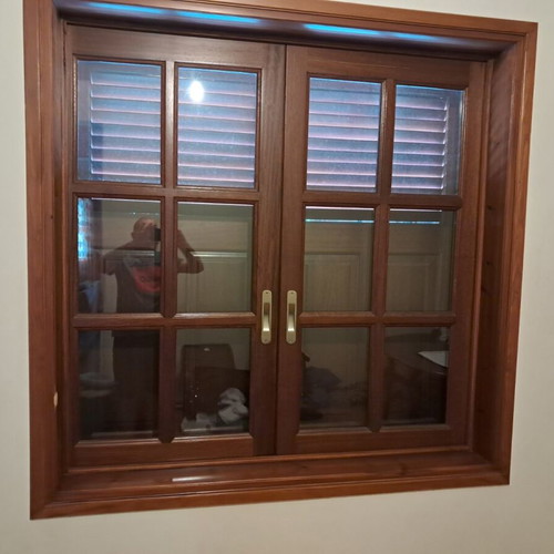 Wooden frames used, doors, windows, shutters