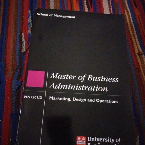 MBA University of Leicester Marketing, Design & Operations book new