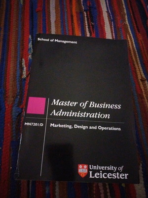 MBA University of Leicester Marketing, Design & Operations book new