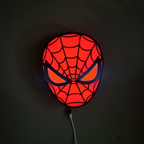 Spider-Man RGB wall mask with LED lighting and app control