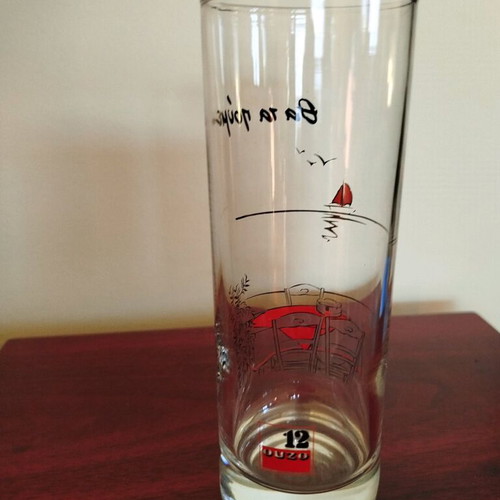 Collectible ouzo glass used 12