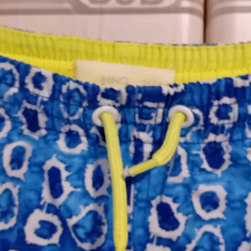 Mango kids' swimsuit new for ages 13-14 blue and yellow