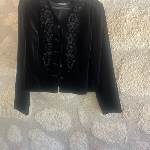 Velvet black jacket Laura Ashley new, classic piece