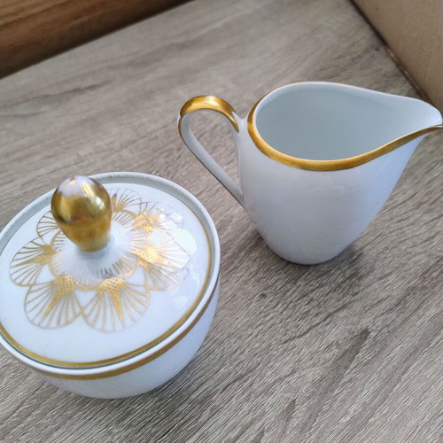Bavaria porcelain milk jug and sugar bowl set used