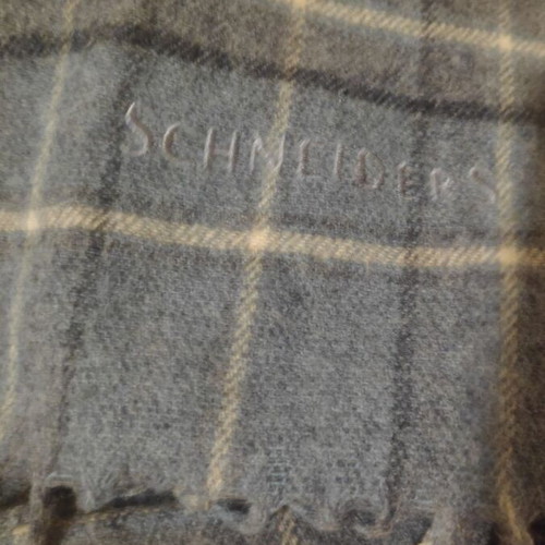Shnilders wool scarf used, brown and gray
