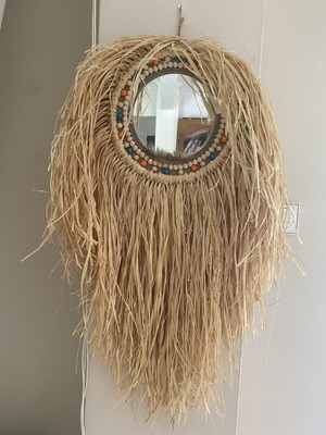 Boho mirror 75x45 cm with 18 cm interior