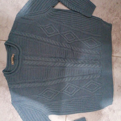 Knitted blue sweater new, size M