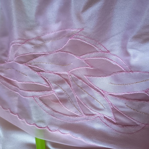 Satin nightdress and maxi robe set, pink, size 46, like new